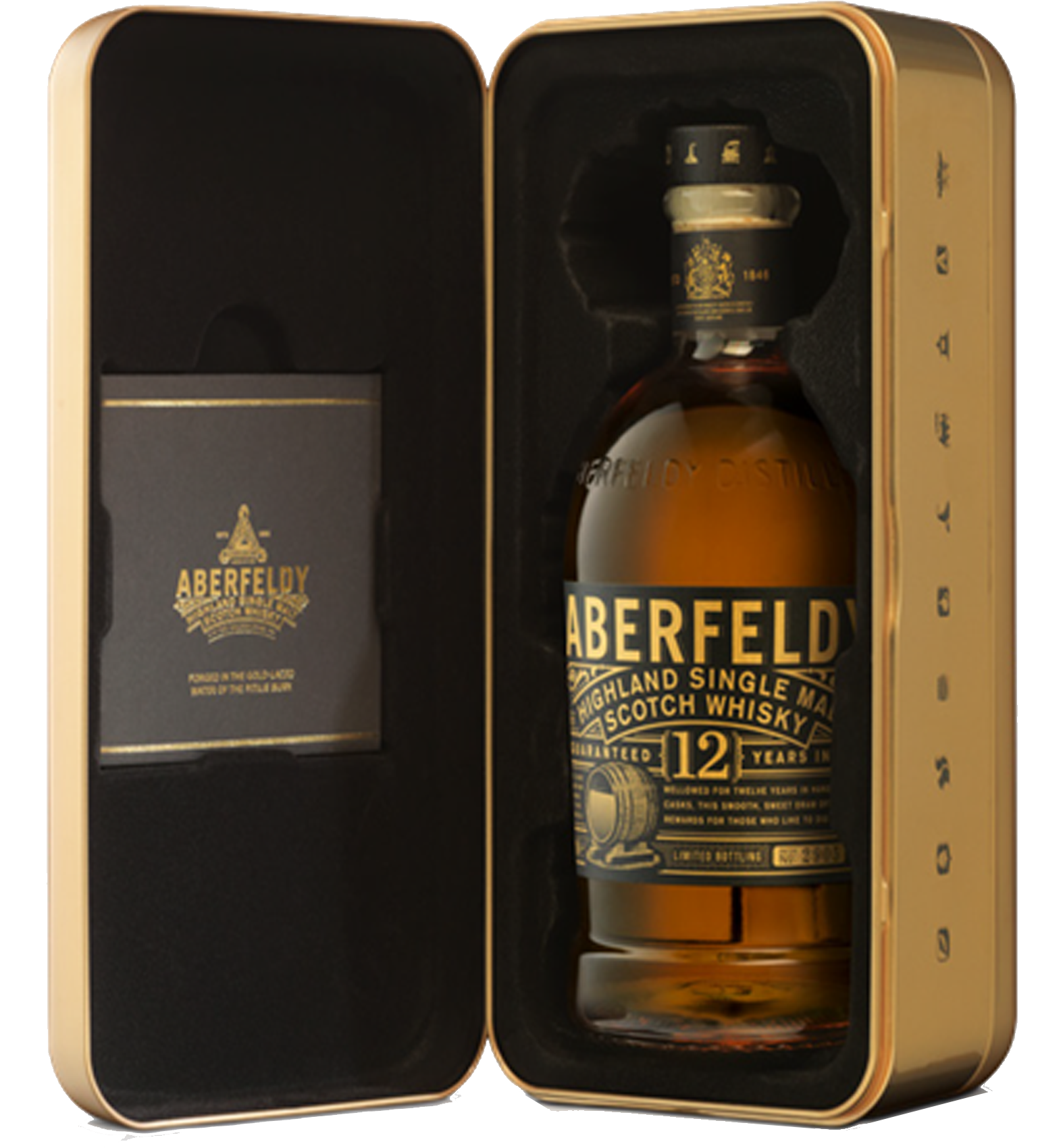 Aberfeldy Goldbarrenbox 12 Years Highland Single Malt Scotch Whisky 40°  70cl commander en ligne